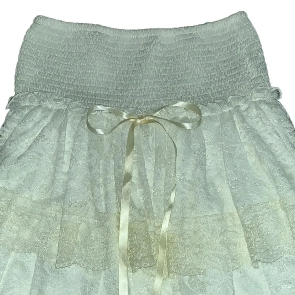SHEIN Lace Patchwork Mini Skirt
